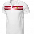 Поло мужское Striped, white, Ferrari