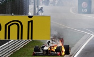 Гран-при Венгрии 2011г Воскресенье  авария Ника  Хайдфельда 