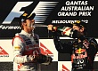 Гран При Австралии 2012 воскресенье 18  марта Дженсон Баттон Vodafone McLaren Mercedes победитель гонки и Себастьян Феттель Red Bull Racing