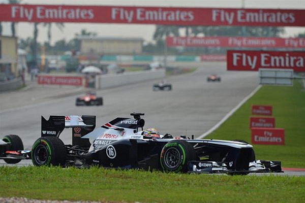 Гран При Малайзии 2013г. Воскресенье 24 марта гонка Пастор Мальдонадо Williams F1 Team