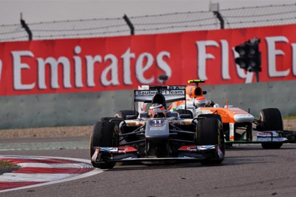 Гран При Китая 2013г. Пятница 12 апреля вторая практика Нико Хюлькенберг Sauber F1 Team