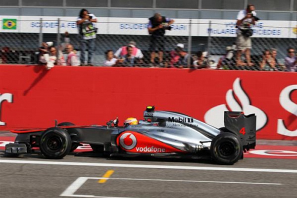 Гран При Италии 2012 г. Воскресенье 9 сентября гонка Льюис Хэмилтон Vodafone McLaren Mercedes