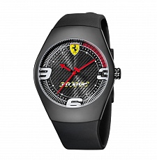 Часы Pit Stop, carbon, red