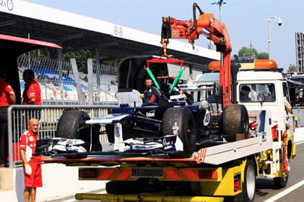 Гран При Италии 2012 г. Пятница 7 сентября вторая практика Пастор Мальдонадо Williams F1 Team