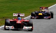 Гран При Германии 2012 г. Воскресенье  22 июля гонка  Себастьян Феттель Red Bull Racing и Фернандо Алонсо Scuderia Ferrari