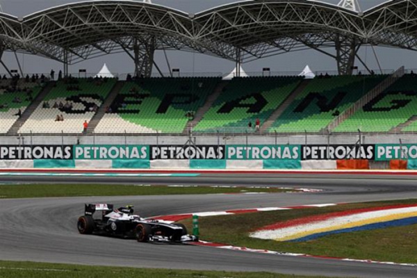 Гран При Малайзии 2013г. Пятница 22 марта вторая практика Вальттери Боттас Williams F1 Team