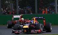 Гран При Австралии 2013г. Воскресенье 17 марта гонка Себастьян Феттель Red Bull Racing и Фелипе Масса Scuderia Ferrari