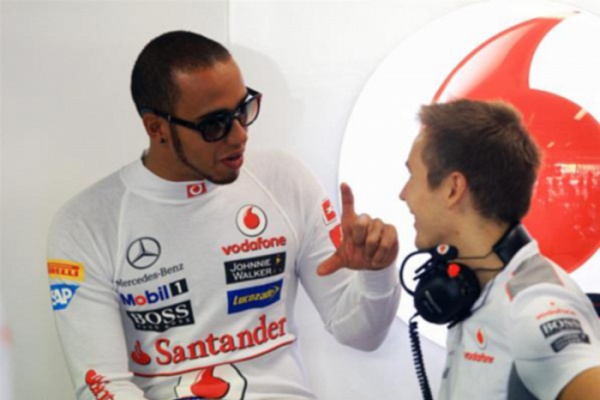 Гран При Италии 2012 г. Пятница 7 сентября первая практика Льюис Хэмилтон Vodafone McLaren Mercedes