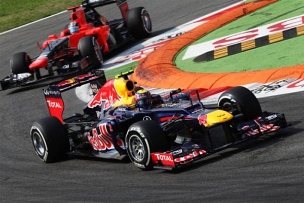 Гран При Италии 2012 г. Суббота 8 сентября третья практика Марк Уэббер Red Bull Racing