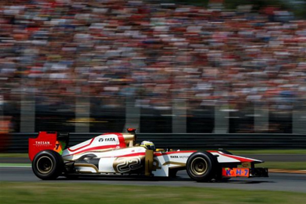 Гран При Италии 2012 г. Пятница 7 сентября вторая практика Педро де ла Роса HRT F1 TEAM