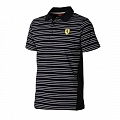 Поло мужское Striped, black