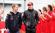 Гран При Германии 2011г Воскресенье Себастьян Феттель  Red Bull Racing & Дженсон Баттон Vodafone McLaren Mercedes