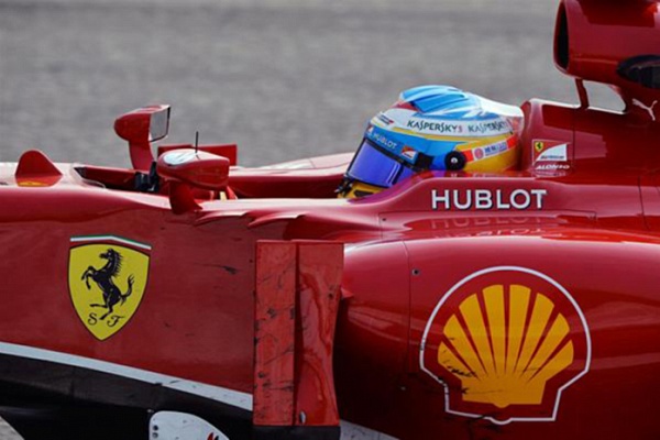 Гран При Китая 2013г. Пятница 12 апреля вторая практика Фернандо Алонсо Scuderia Ferrari