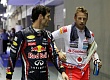 Гран При Сингапура 2011г Суббота Марк Уэббер Red Bull Racing и Дженсон Баттон Vodafone McLaren Mercedes 