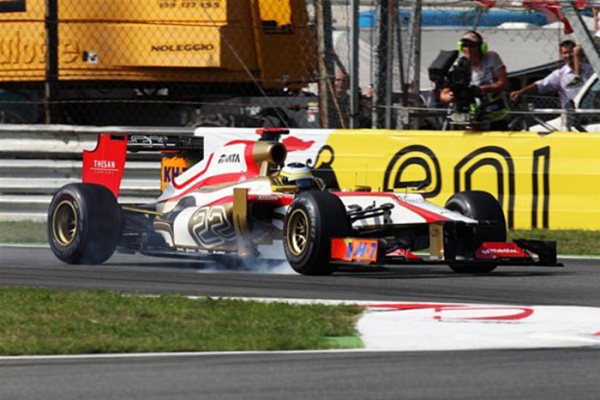 Гран При Италии 2012 г. Суббота 8 сентября третья практика Педро де ла Роса HRT F1 TEAM