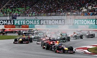Гран При Малайзии 2013г. Воскресенье 24 марта гонка Себастьян Феттель Red Bull Racing